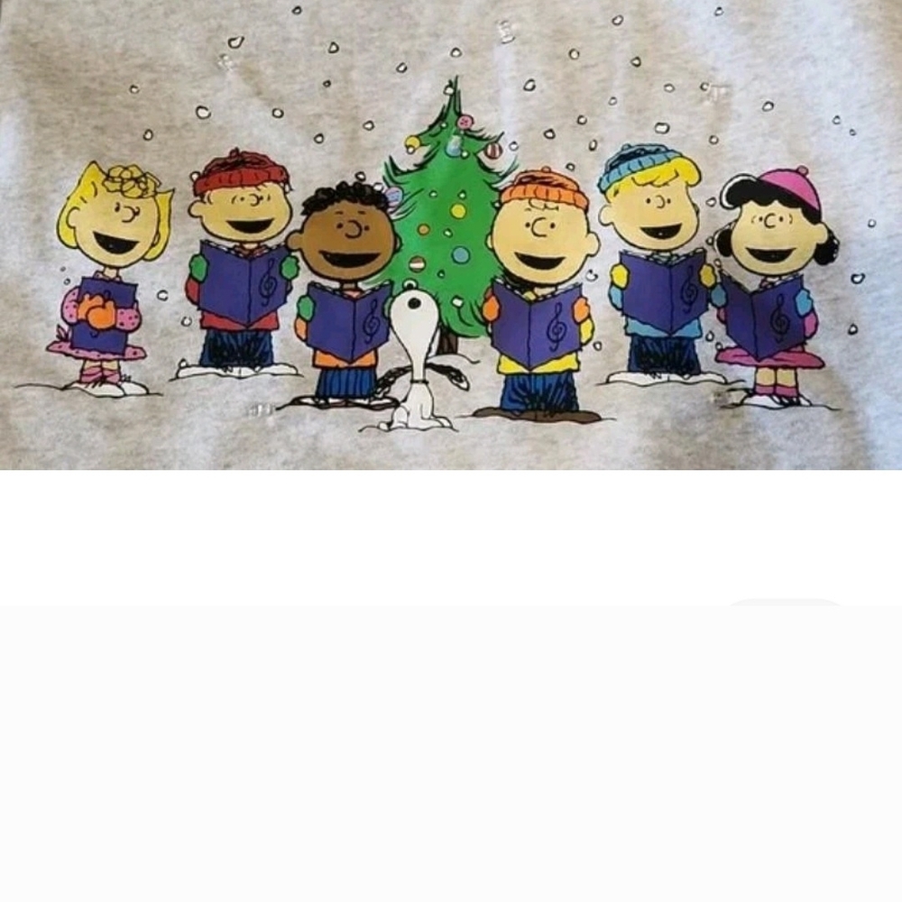 Unisex Sz 7 Gray SNOOPY PEANUTS Christmas Holiday Light Up Gray Sweatshirt